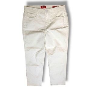 Women’s 10 GLO Gloria Vanderbilt White High Rise Ankle Crop Jeans